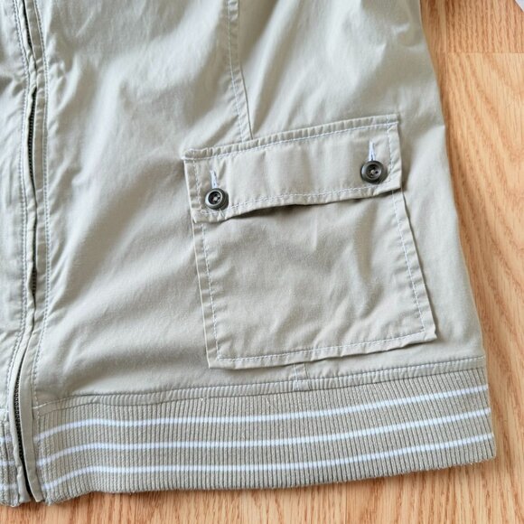 Chicos Zenergy Womens Beige Jacket Size 16 Cotton Full Zip Lightweight - Picture 11 of 12